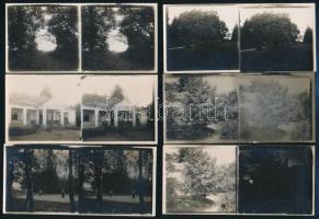 1908 Losoncnagyfalu, 26 db feliratozott fotó (18 db sztereó és 8 db sima), 5,5×13 cm / Veľká Ves, Sl...