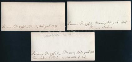 1908 Losoncnagyfalu, 26 db feliratozott fotó (18 db sztereó és 8 db sima), 5,5×13 cm / Veľká Ves, Sl...