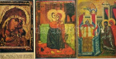 Bulgária: 6 ikonokat ábrázoló használatlan leporello