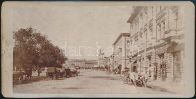 cca 1880 Marosvásárhely, keményhátú fotó, kissé foltos karton, 9,5×18,5 cm / Târgu Mures, Romania, vintage photo