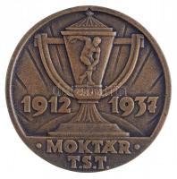 1937. "MOKTÁR TST 1912-1937" Br emlékérem (55mm) T:2,2-