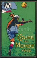 1938 Párizs, a Magyar Labdarúgó Válogatott tagjai által a világbajnokság döntőjéről haza küldött kép...