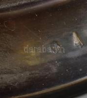 Art deco, ezüst (Ag) kínáló tál. XX. sz. eleje. Polgár Kálmán ezüstárugyára, Jelzett, címkézett ezüs...