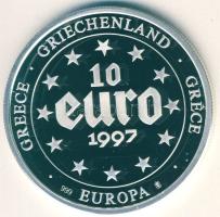 Európa 1997. 10€ Ag "Görögország-drachma" T:PP Tanúsítvánnyal!