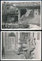 cca 1956 5 db fotó a romos Páva utcai zsinagógáról, hullámosak, 18x13 cm / cca 1956 The synagogue in...