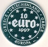 Európa 1997. 10€ Ag "Görögország-Demokritosz" T:PP Tanúsítvánnyal!