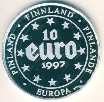 Európa 1997. 10€ Ag "Finnország-Kaarlo Juho Stahlberg" T:PP Tanúsítvánnyal!