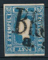 Newspaper stamp, blue. 
