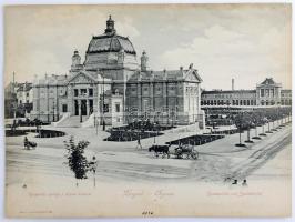 Zagreb, Zágráb; piac - 3 db óriás nem képeslap hátoldalú nyomtatvány / market - 3 giant non PC cards...