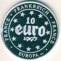 Európa 1997. 10€ Ag "Franciaország-Charles de Secondat" T:PP Tanúsítvánnyal!