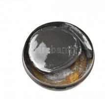 Csillag cipőkrém és Schmoll Pasta fémdobozok tartalommal, kopott, kis rozsdával, d: 6,5 cm