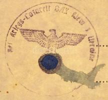 Német Harmadik Birodalom 1943. "Sebesülési jelvény fekete fokozata" préselt acéllemez kitü...