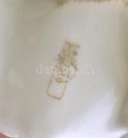 Zsolnay kisfiú kecskével, kézzel festett, hibátlan, m: 17 cm, h: 23 cm