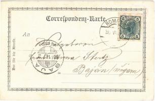 1905 Bolzano, Bozen (Südtirol); Mendelbahn / funicular railway, map. Art Nouveau, floral