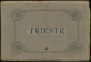 cca 1910 Trieszt (Trieste, Italy) nevezetességeit bemutató képes album, szecessziós címlappal, 20 képpel, kissé foltos / leporello with 20 photos, little stained