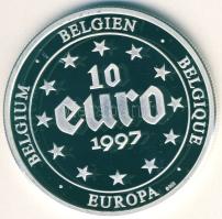 Európa 1997. 10€ Ag "Belgium-belga frank" T:PP Tanúsítvánnyal!