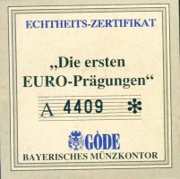 Európa 1997. 10€ Ag "Belgium-belga frank" T:PP Tanúsítvánnyal!