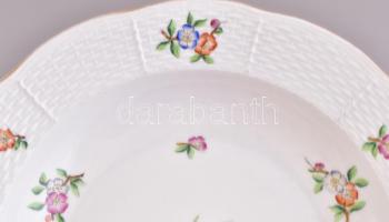 Herendi Eton mintás mély és lapos tányér. Kézzel festett, jelzett (jubileumi 1939), kopásokkal