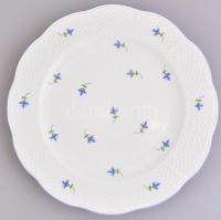 Herendi búzavirág mintás süteményes készlet. Hiányos. 4 + 1 darabos. Talpas kínálóval. Kézzel festet...