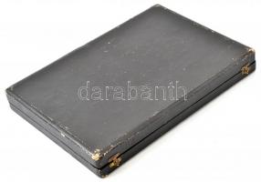 Ezüst (Ag) süteményes evőeszköz készlet kés, villa. hat személyes,  komplett, díszdobozzal. Jelzette...