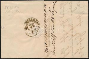 3kr MP III on domestic cover. "MEDVISCH" Certificate: Strakosch 3kr MP III, távolsági levé...