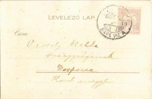 1900 Jégvirágok IX. Korcsolyázó Art Nouveau hölgyek / Eisblumen / Frostwork, ice skating ladies, uni...