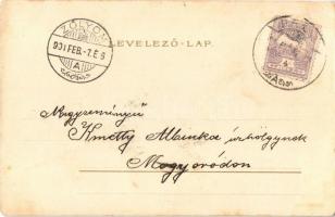 1901 Lady with golden heart. Art Nouveau litho s: Raphael Kirchner