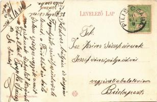 1910 Piliscsaba, Tábor, Lövölde céltáblákkal. Gedeon Katalin kiadása