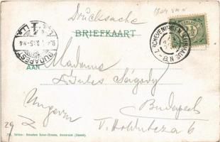 1904 Den Haag, s'-Gravenhage, The Hague; Scheveningen. Kurhaus v. h. Strand gezien / beach, pro...