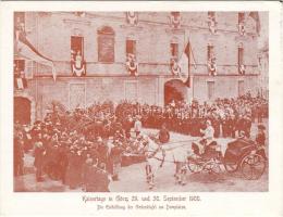 Olaszország: a császár látogatása Görzben 1900.-ban, reprodukció (használt)