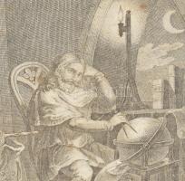 3 db történelmi tárgyú metszet üvegezett keretben. Nagy Károly tanulmányai. stb. XVIII. sz. Keret mé...