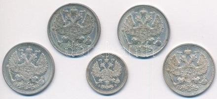 Orosz Birodalom 1909. 10k Ag + 1911-1916. 20k Ag (4xklf) T:1--2-
Russian Empire 1909. 10k Ag + 1911...