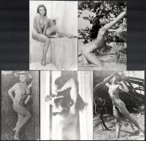 10 db meztelen hölgyeket ábrázoló erotikus fotó, 6,5x12 cm és 9x12 cm közötti méretben