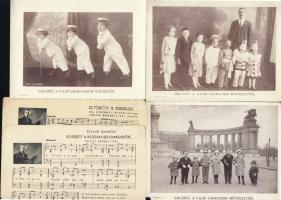 2 db kottás lap + 3 db kép (nem képeslap) lilliputi művészek