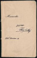 1902 Fehér László gyógyszerész kézzel írt gyógyszerreceptjei