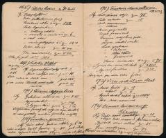 1902 Fehér László gyógyszerész kézzel írt gyógyszerreceptjei