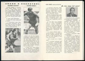 1981 Csepel-Rába ETO meccs műsorfüzete