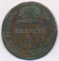 DN (1658-1711) "CORNELIVS LAVFFERS RECH PFENNING / LOVIS XIV ROY DE FR ET DE NAV" sárgaréz...