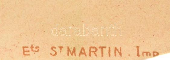 cca 1950 France, Trouville, la reine des plages. Turisztikai plakát. Ofszet, papír. Lobrot jelzéssel...