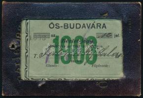 1903 Ős-Budavára fényképes bérletjegy, tokkal