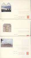 Budapest, Operaház, Dunakanyar 3 db illusztrált levélpapír-boríték a 70-es évekből