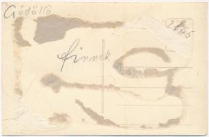 1933 Gödöllő, Cserkész Világ Jamboree: finn tábor fából faragott szarvasai "Suomi", "...