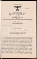1936 Deutsches Reich által kiadott szabadalmi okmányok Otto Maier  (Budapest) részére, német nyelven...