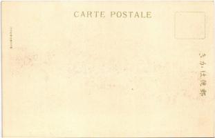 Japanese scout camp, boy scouts in front of the Imperial Palace