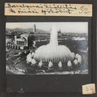 1929 Barcelonai Világkiállításon készült üvegdiák, 69 db üvegdia, köztük magyar vonatkozásúakkal is,...