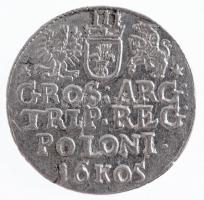 Lengyel Királyság 1605. 3Gr Ag III. Zsigmond Krakkó (2,18g) T:1-,2 patina, hullámos lapka / Poland 1605. 3 Groschen Ag Sigismund III Kraków (2,18g) C:AU,XF patina, wavy coin Kopicki 1208.