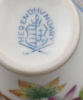 Herendi Viktória mintás vázácska. Kézzel festett, jelzett, hibátlan. m: 6,5 cm