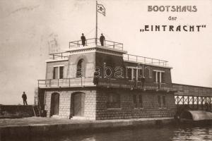 Olaszország: az "Egység" nevü kikötőépület Triesztben 1911.-ben, reprodukció (használt)