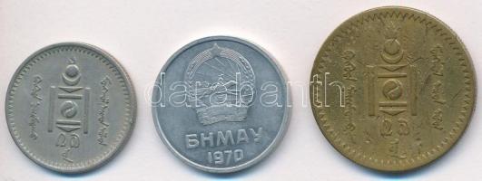 Mongólia 1927. 5m Al-Br + 1937. 20m Cu-Ni + 1970. 5m Al T:2-3 Mongolia 1927. 5 Mongo Al-Br + 1937. 2...