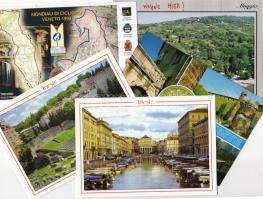 Olaszország: 5 db használt színes képeslap